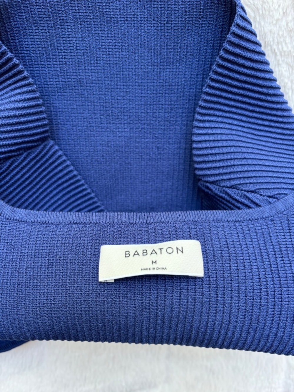 Babaton Navy Ribbed Square-Neck Tank - Picture 6 of 12